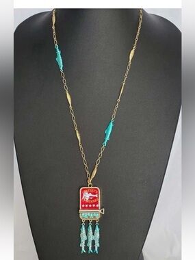 NWT ⚜️🐟⚜️ Betsey Johnson 2026 Sardine Tin Pendant Necklace